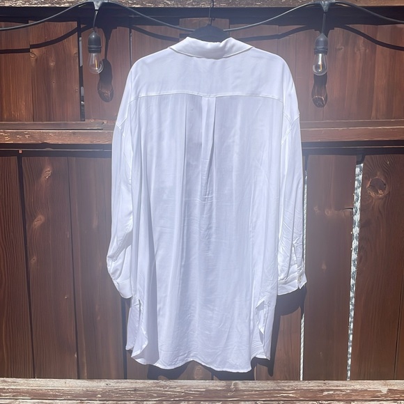 Anne Cole Long Button Down Shirt Cover Up - Picture 3 of 3